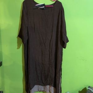 Brown asymmetrical dress new with tags